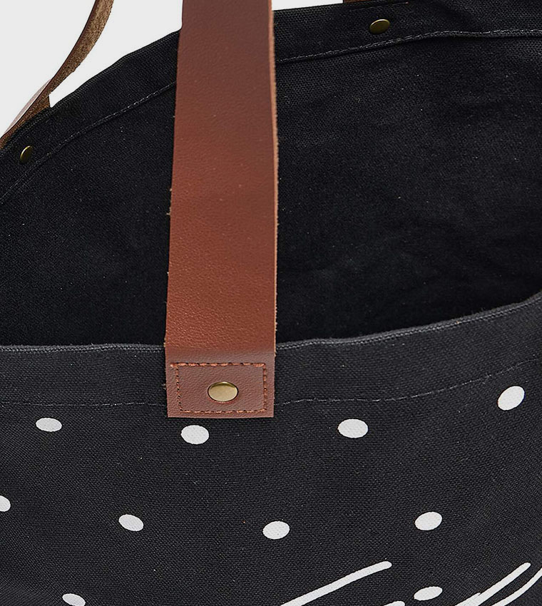Printed Canvas Tote Bag