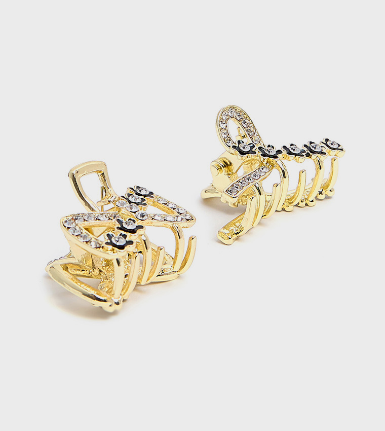Pack of 2 Embellished Claw Clips