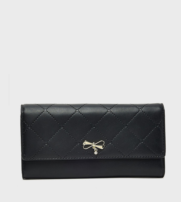 Stitch Detail Long Wallet