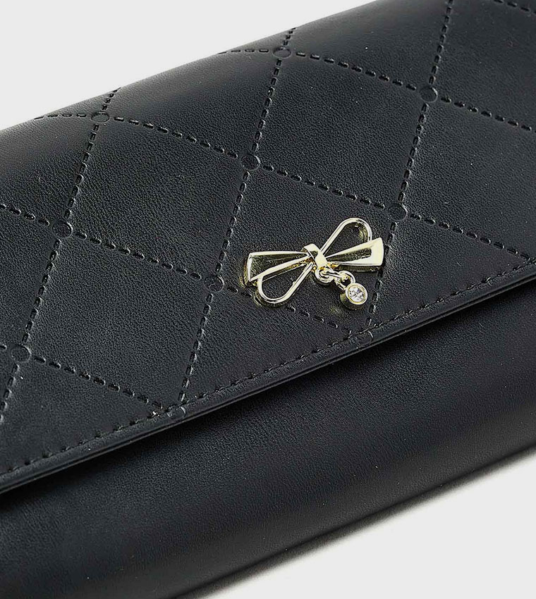 Stitch Detail Long Wallet