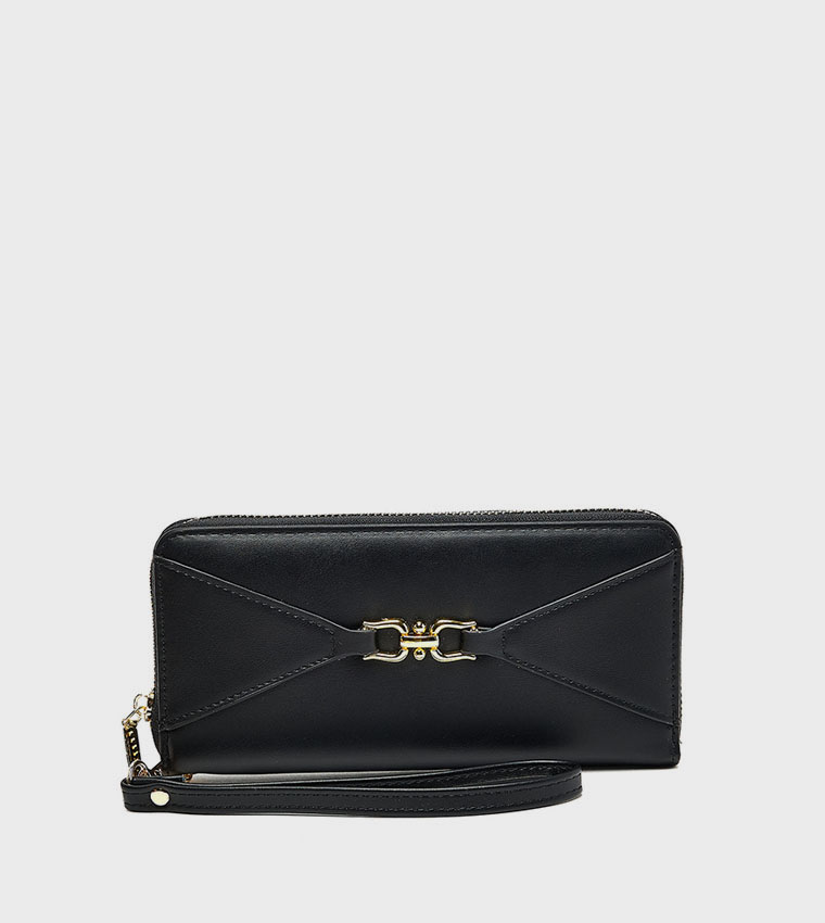 Metal Detail Long Wallet