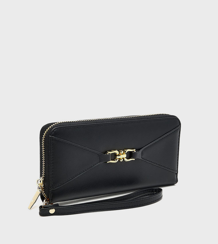 Metal Detail Long Wallet