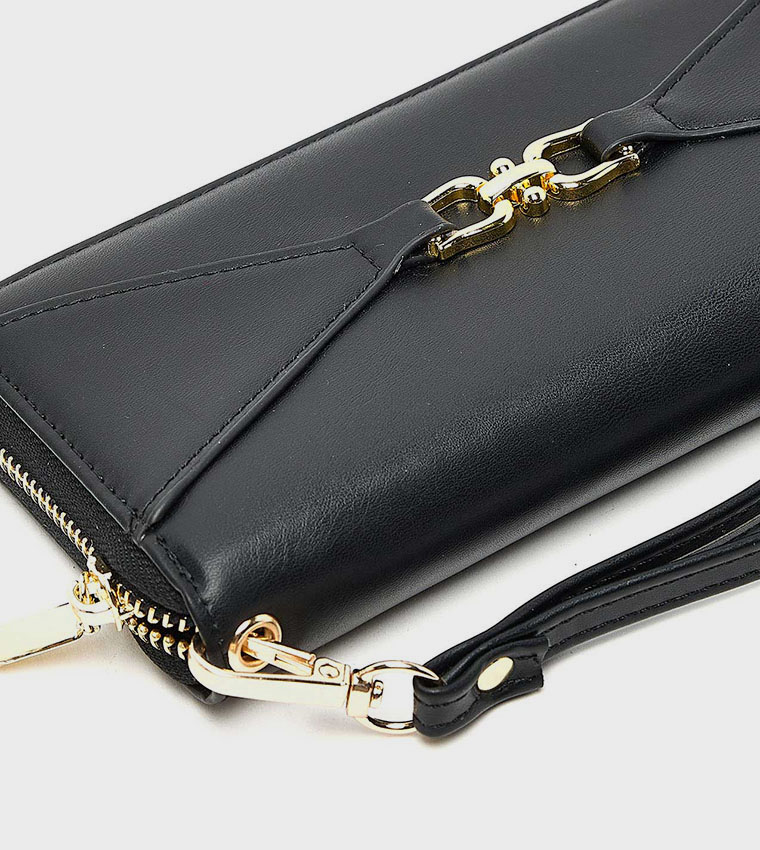 Metal Detail Long Wallet