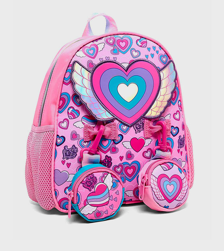 Appliqued Backpack with Pouches