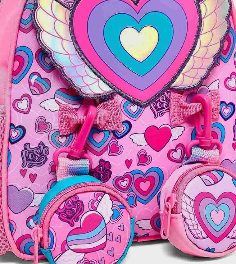 Appliqued Backpack with Pouches