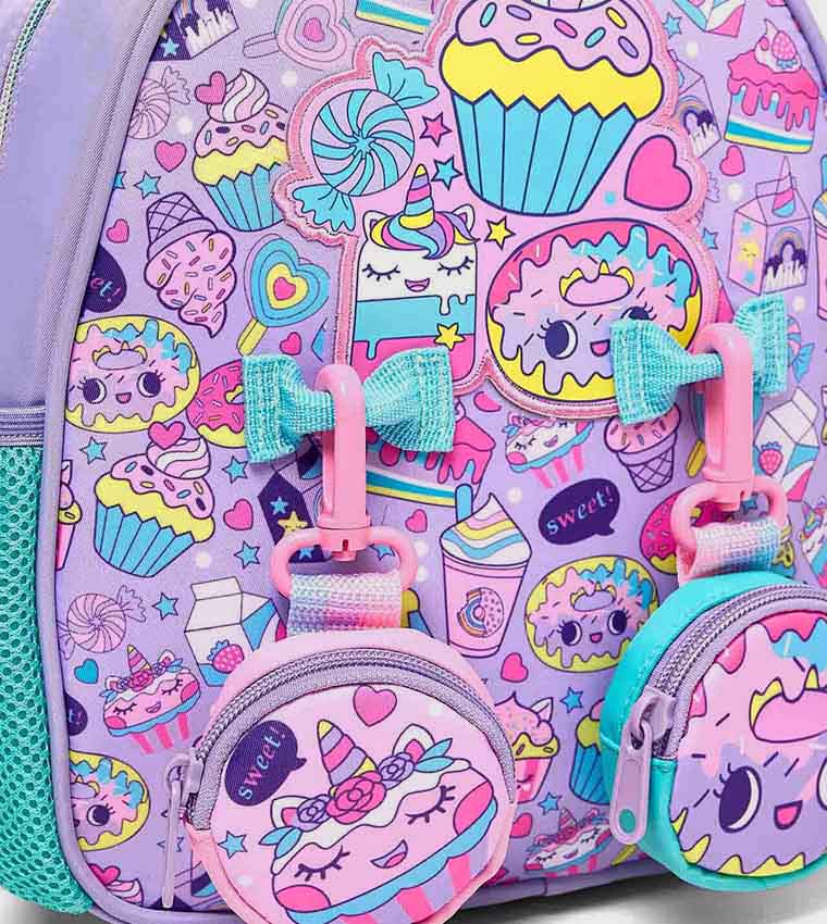 Appliqued Backpack with Pouches