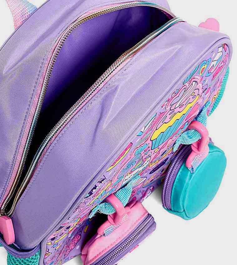 Appliqued Backpack with Pouches