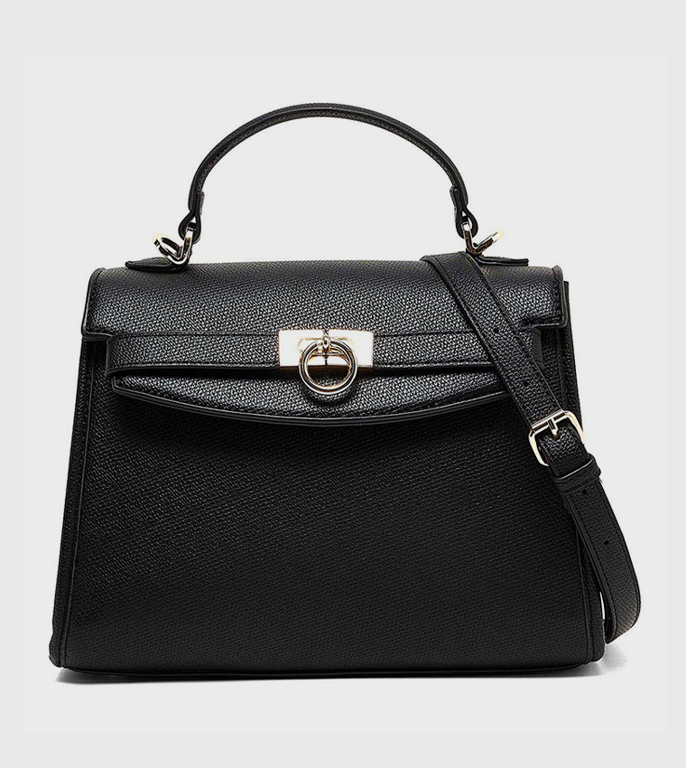 Textured Top Handle Bag