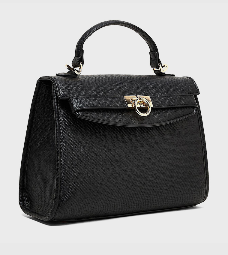 Textured Top Handle Bag