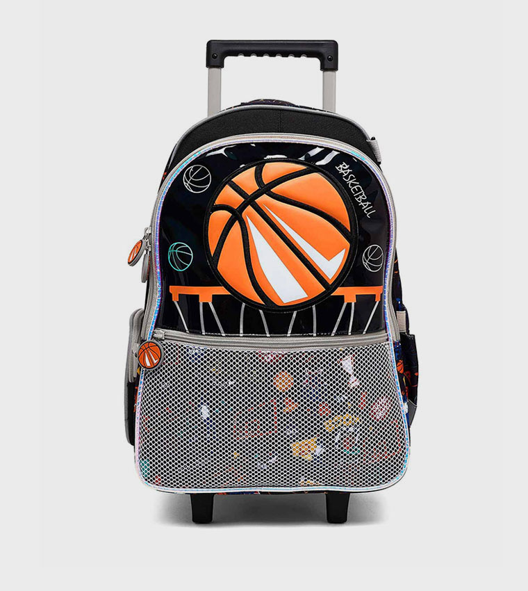 Appliqued Trolley Backpack