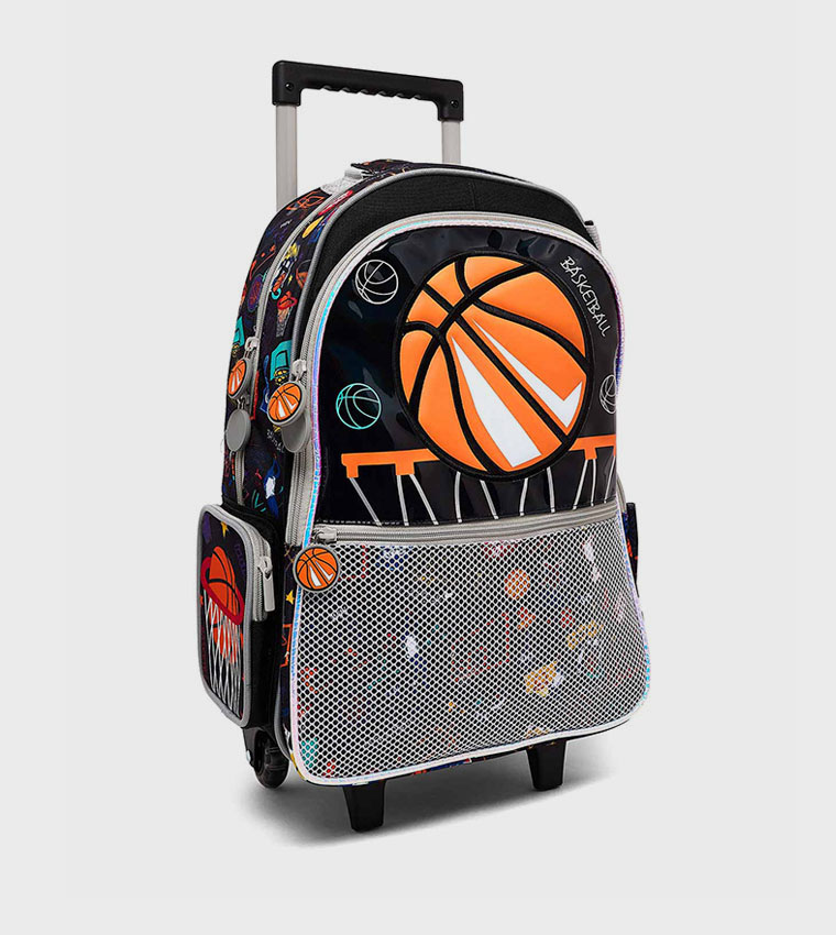 Appliqued Trolley Backpack