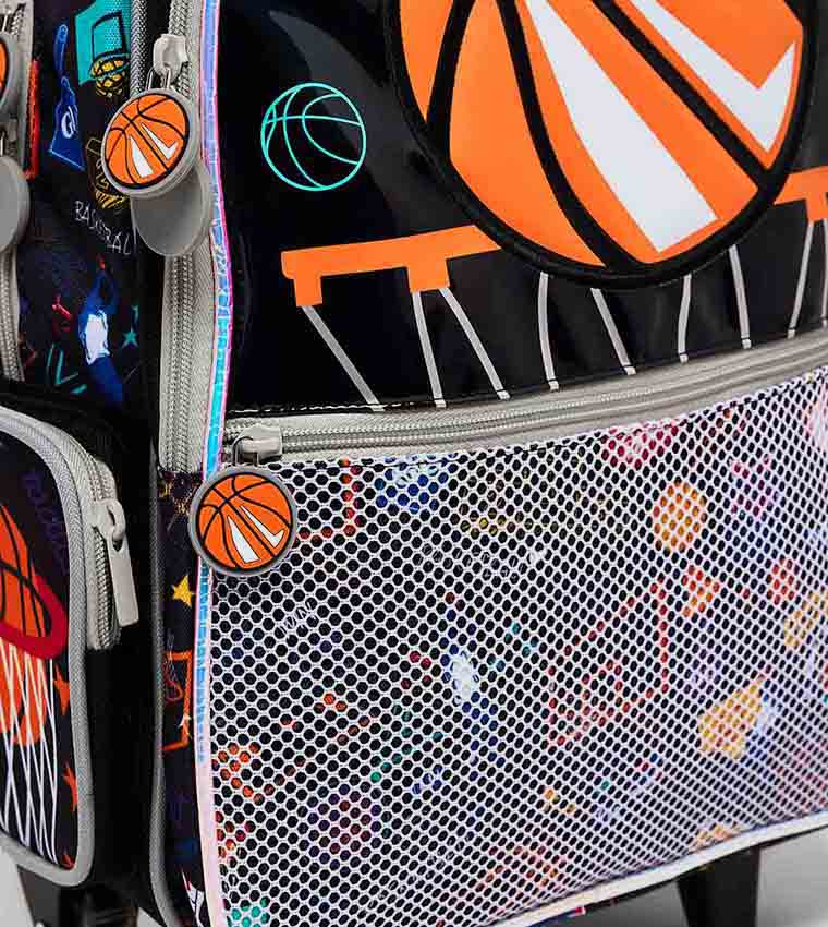 Appliqued Trolley Backpack