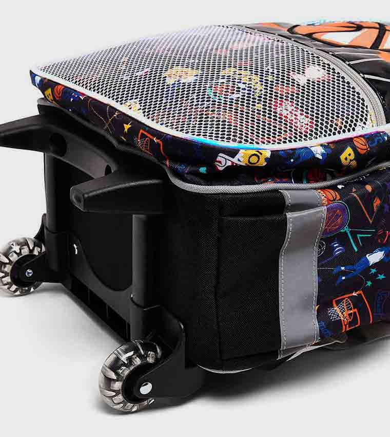 Appliqued Trolley Backpack