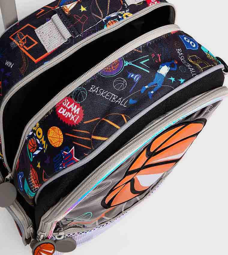 Appliqued Trolley Backpack