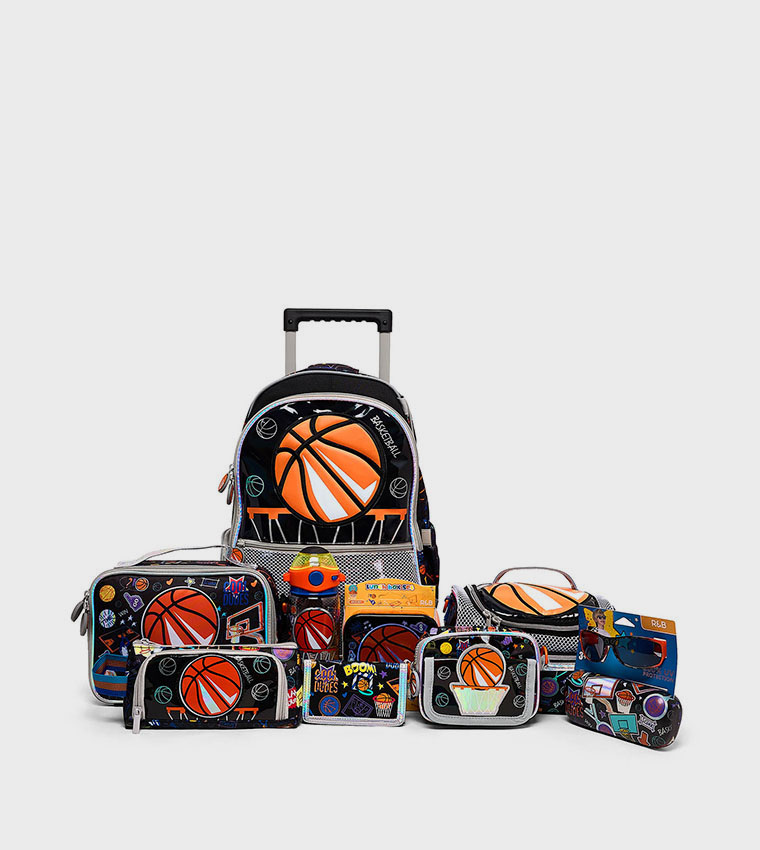 Appliqued Trolley Backpack