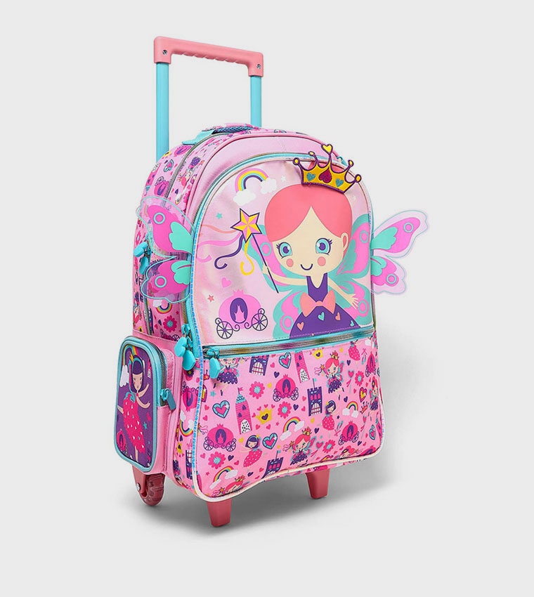 Appliqued Trolley Backpack
