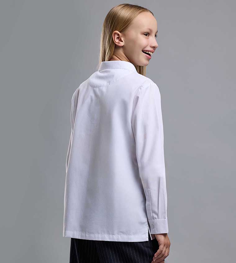 قميص سادة كم طويل 