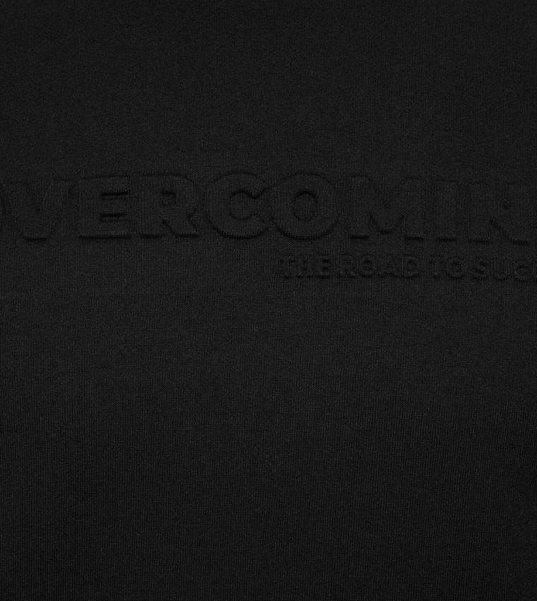Embossed T-Shirt with Crew Neck and Short Sleeves