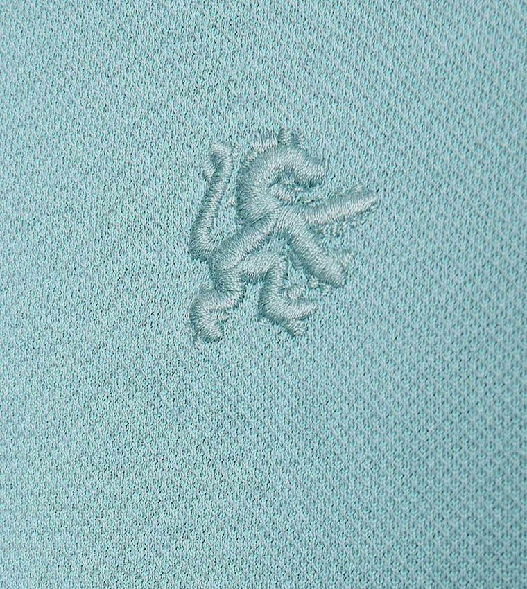 Textured Polo T-Shirt with Short Sleeves