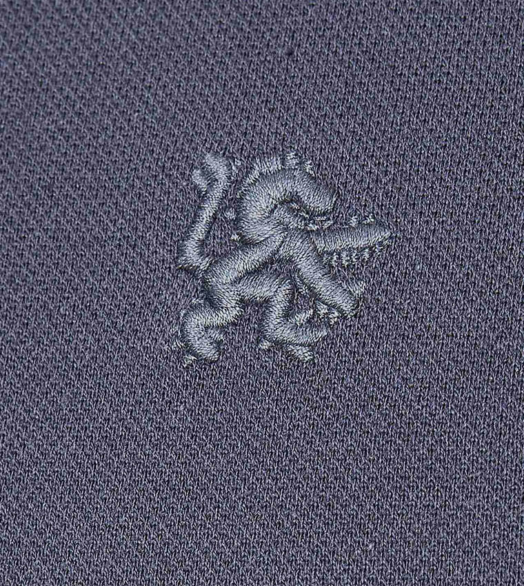 Textured Polo T-Shirt with Short Sleeves