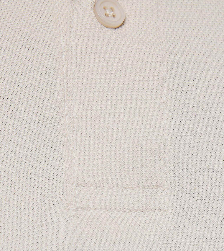 Tipping Detail Polo T-Shirt with Short Sleeves