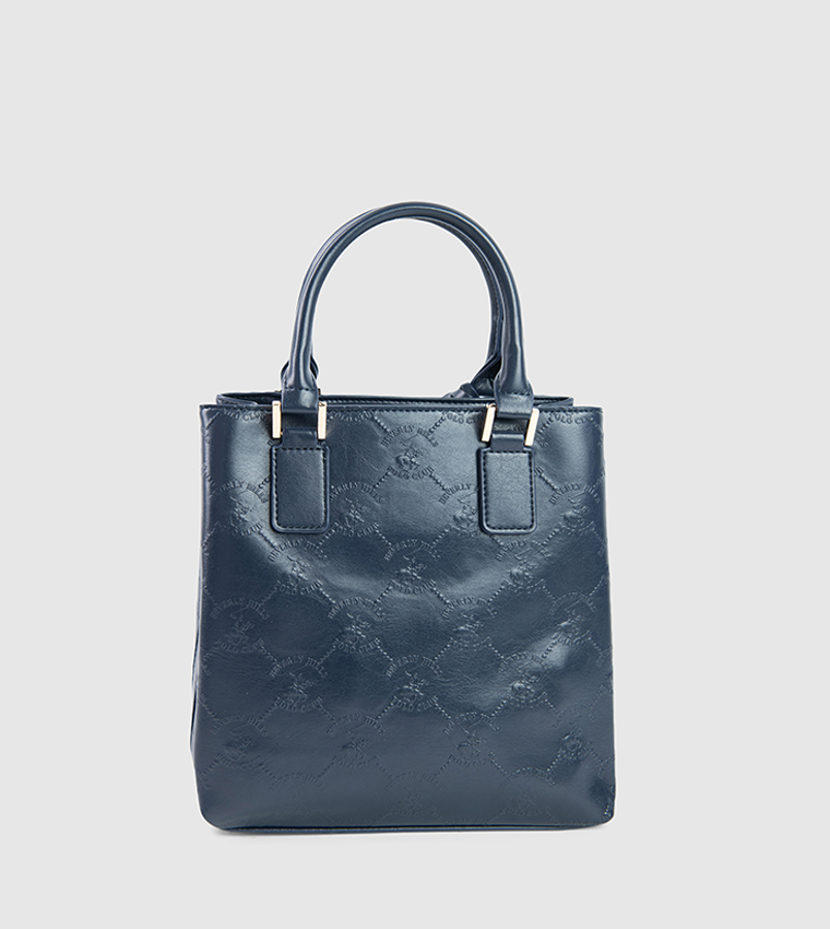 Textured Zip-Closure Mini Tote Bag