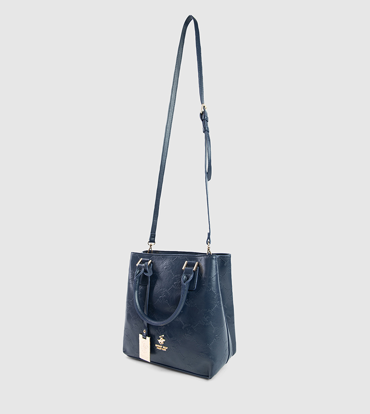 Textured Zip-Closure Mini Tote Bag