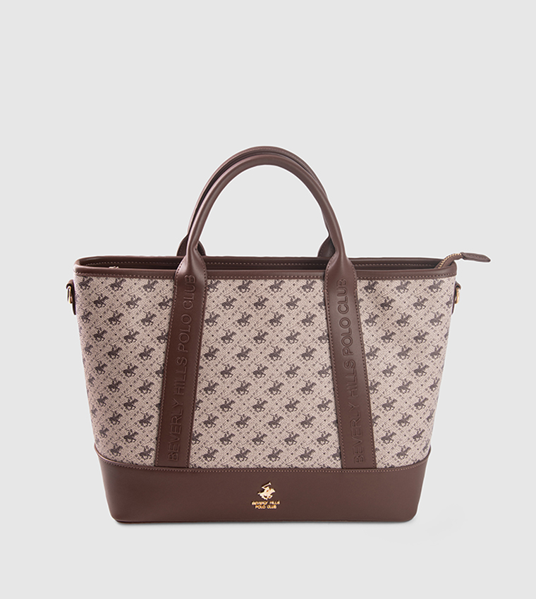 Logo Patterned Tote Bag