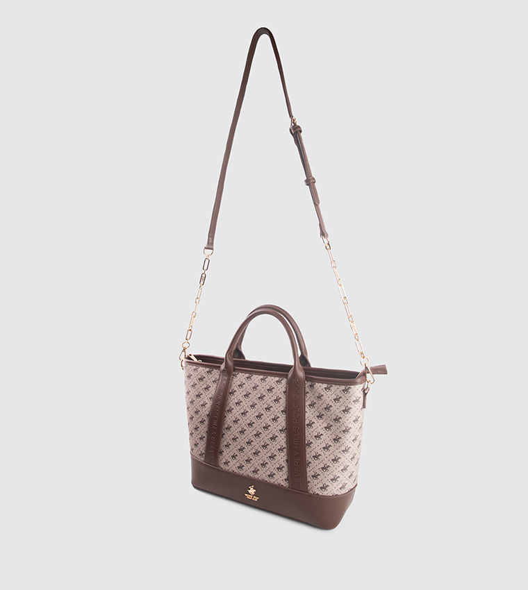 Logo Patterned Tote Bag
