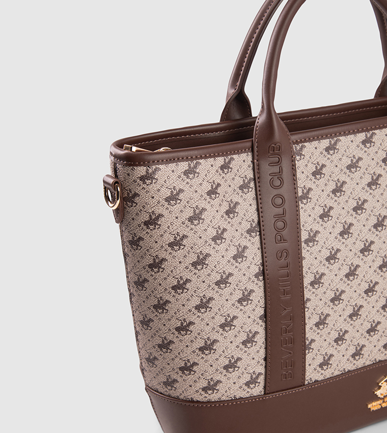 Logo Patterned Tote Bag