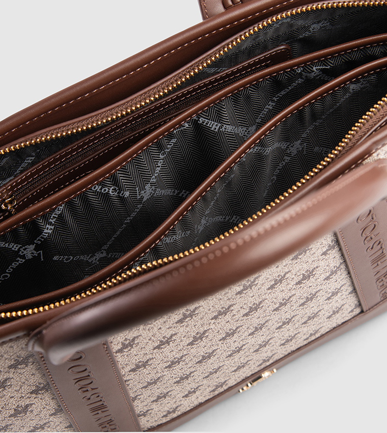 Logo Patterned Tote Bag