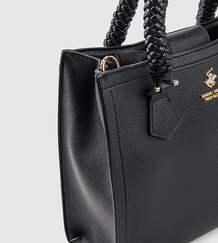 Textured Zip-Closure Tote Bag