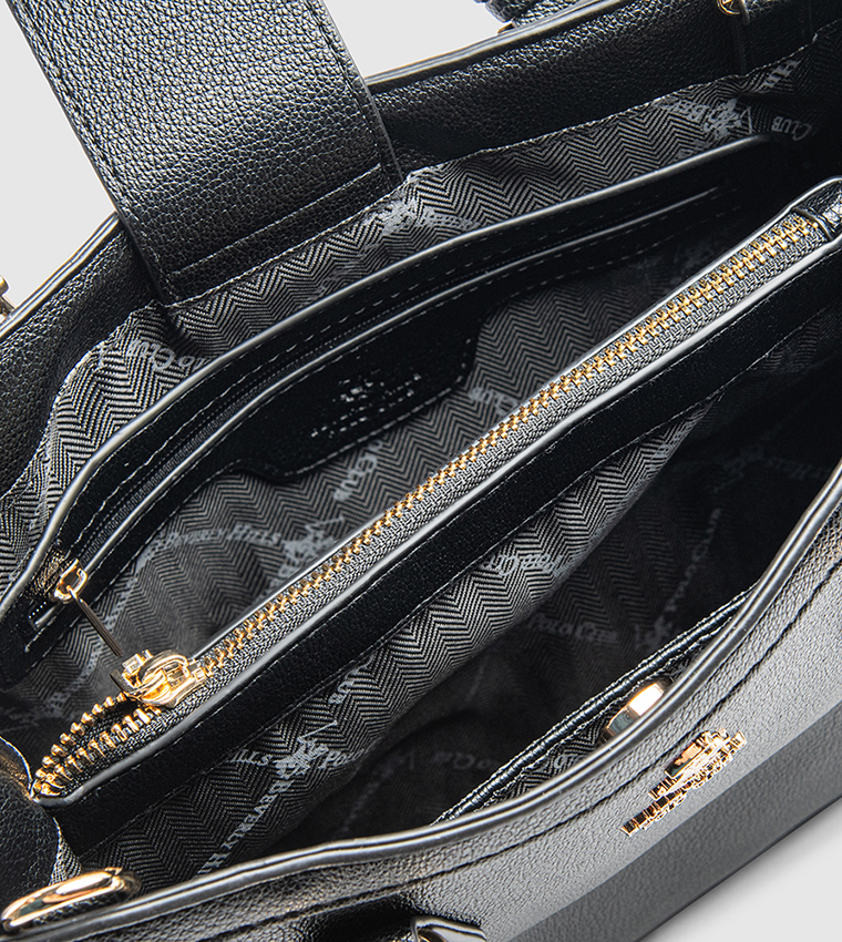 Textured Zip-Closure Tote Bag