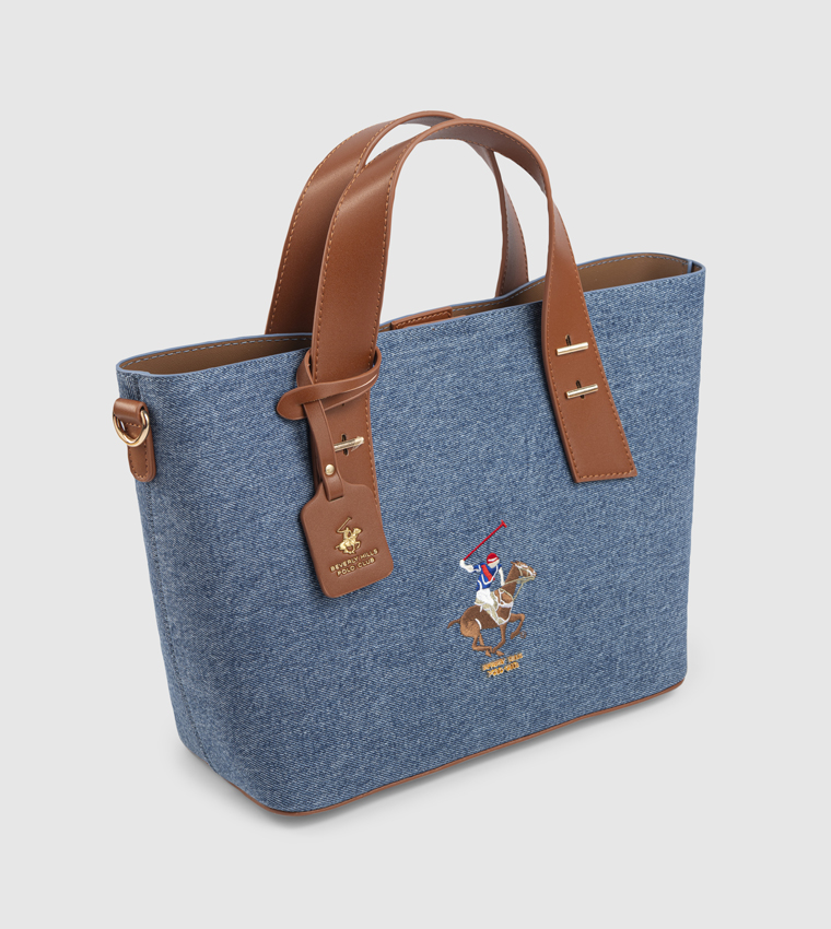 Logo Embroidered Mini Tote Bag