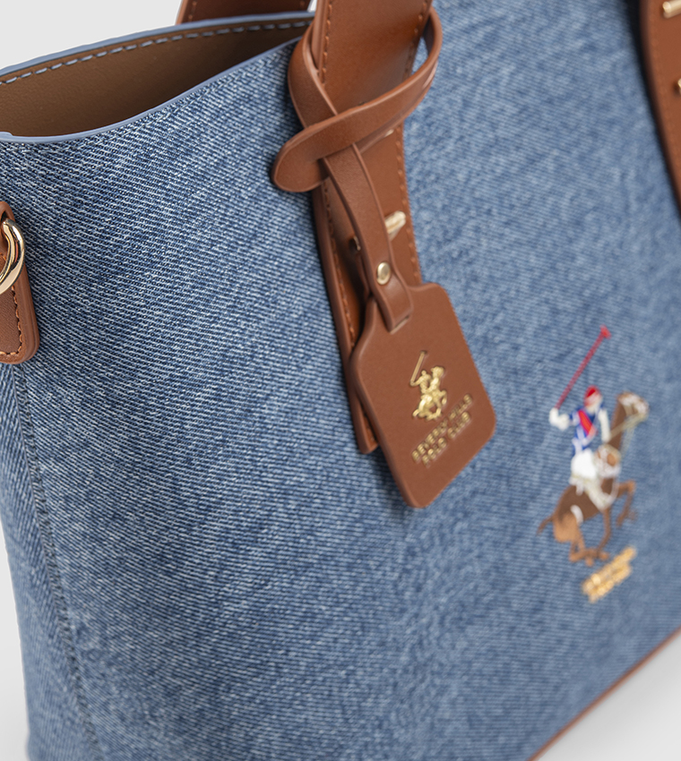 Logo Embroidered Mini Tote Bag