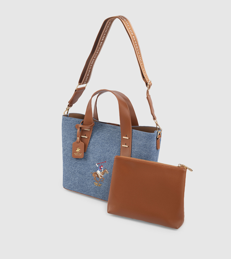 Logo Embroidered Mini Tote Bag