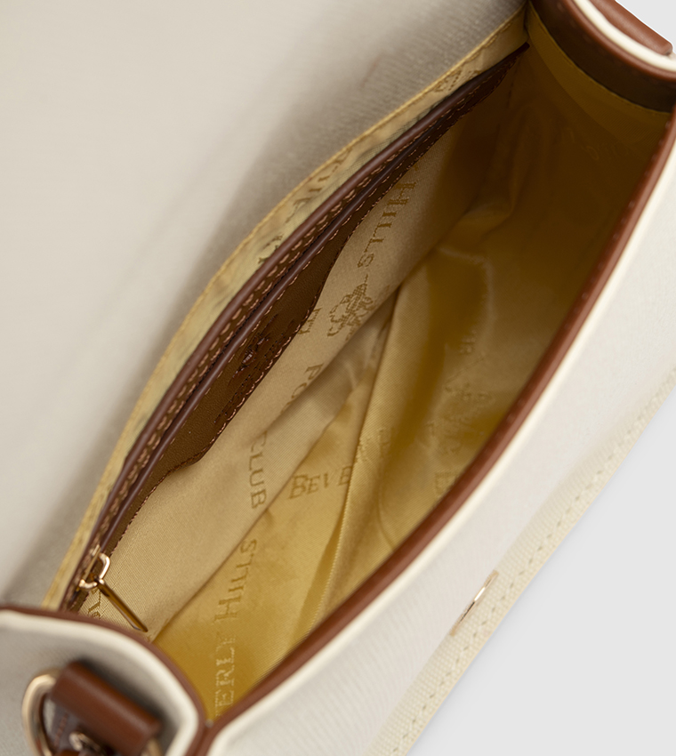 Logo Embroidered Saddle Bag