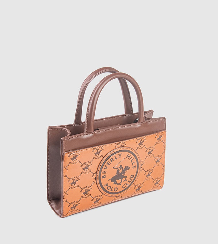 Logo Patterned Mini Tote Bag