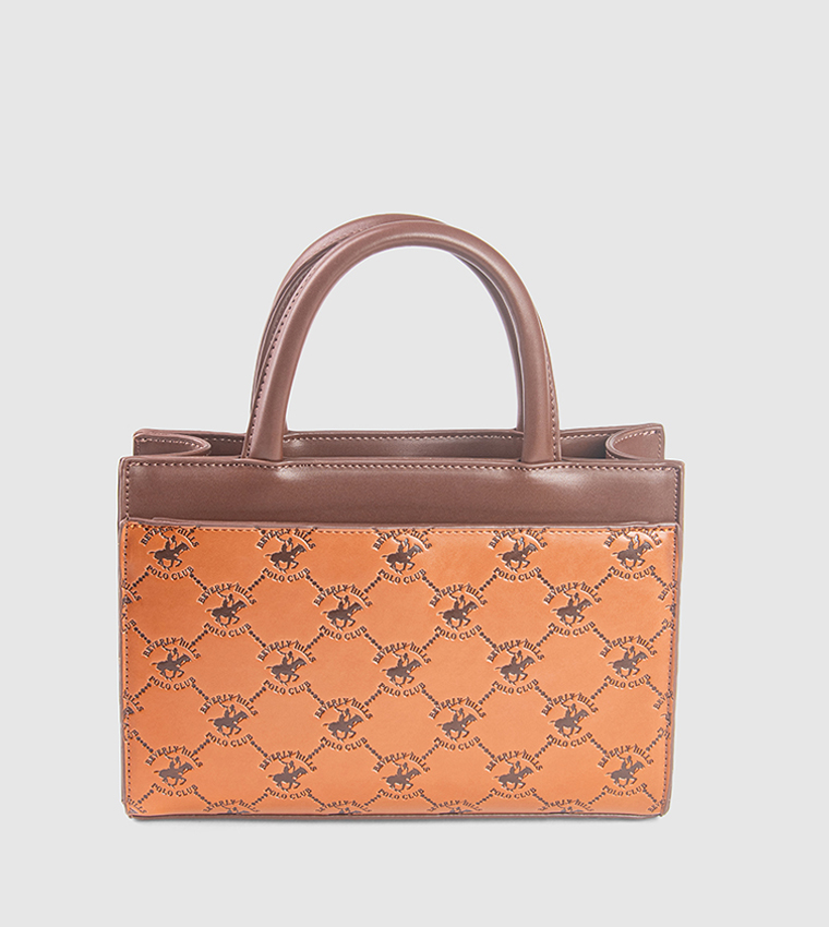 Logo Patterned Mini Tote Bag