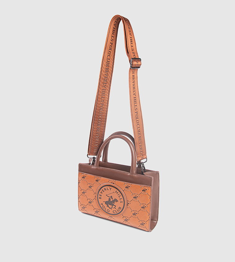 Logo Patterned Mini Tote Bag