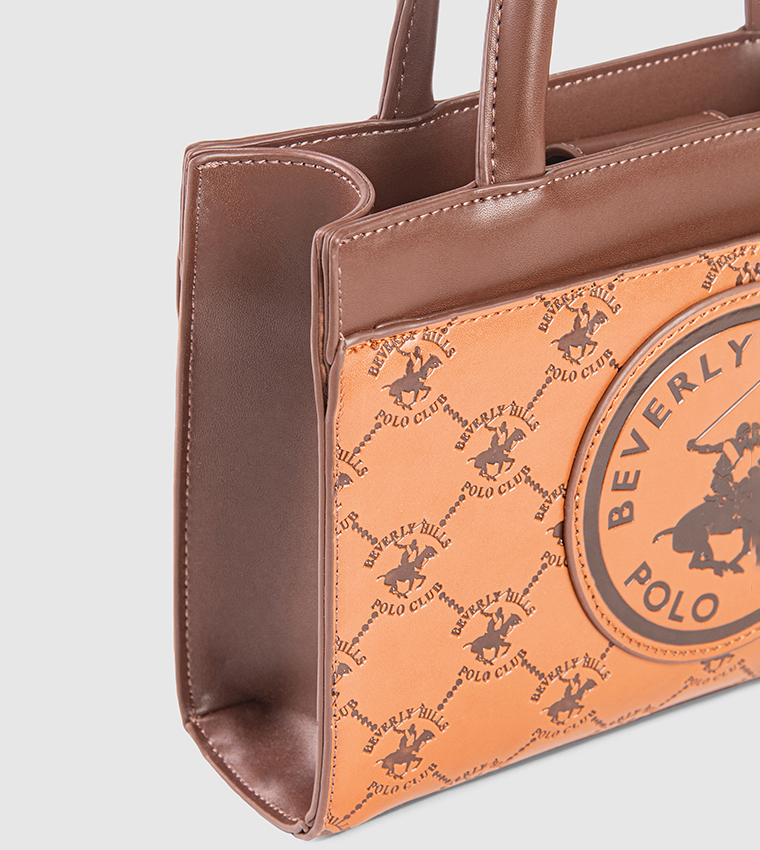 Logo Patterned Mini Tote Bag