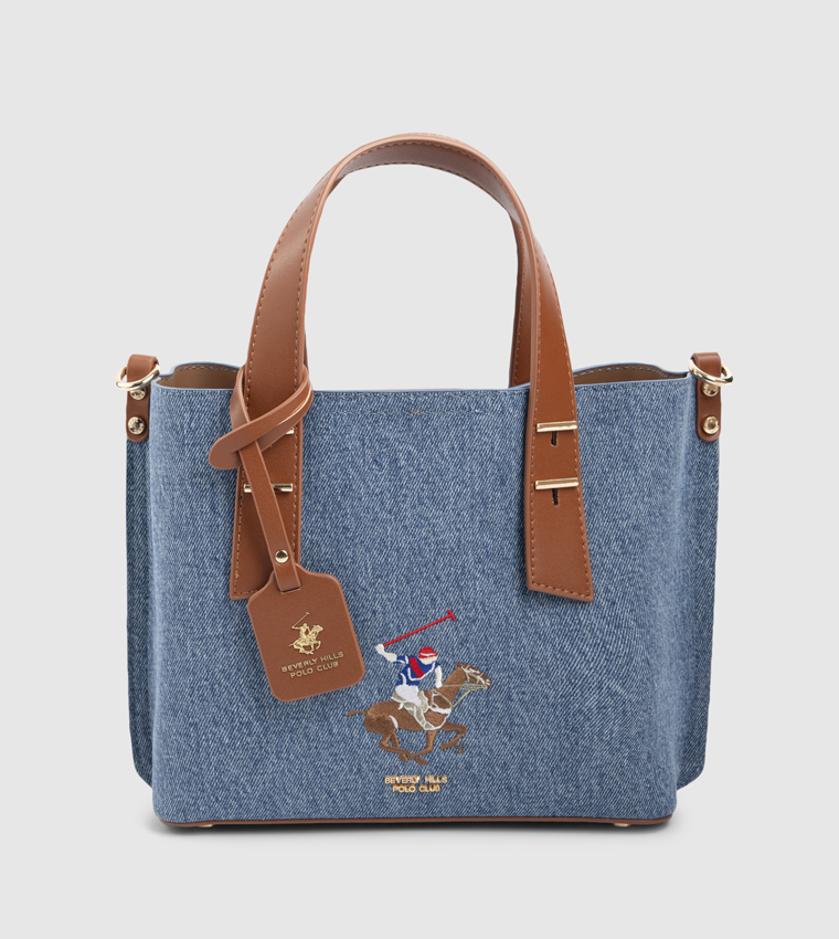 Logo Embroidered Satchel Bag