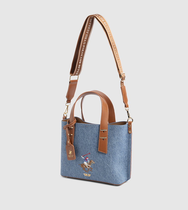 Logo Embroidered Satchel Bag