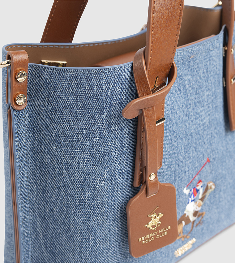 Logo Embroidered Satchel Bag