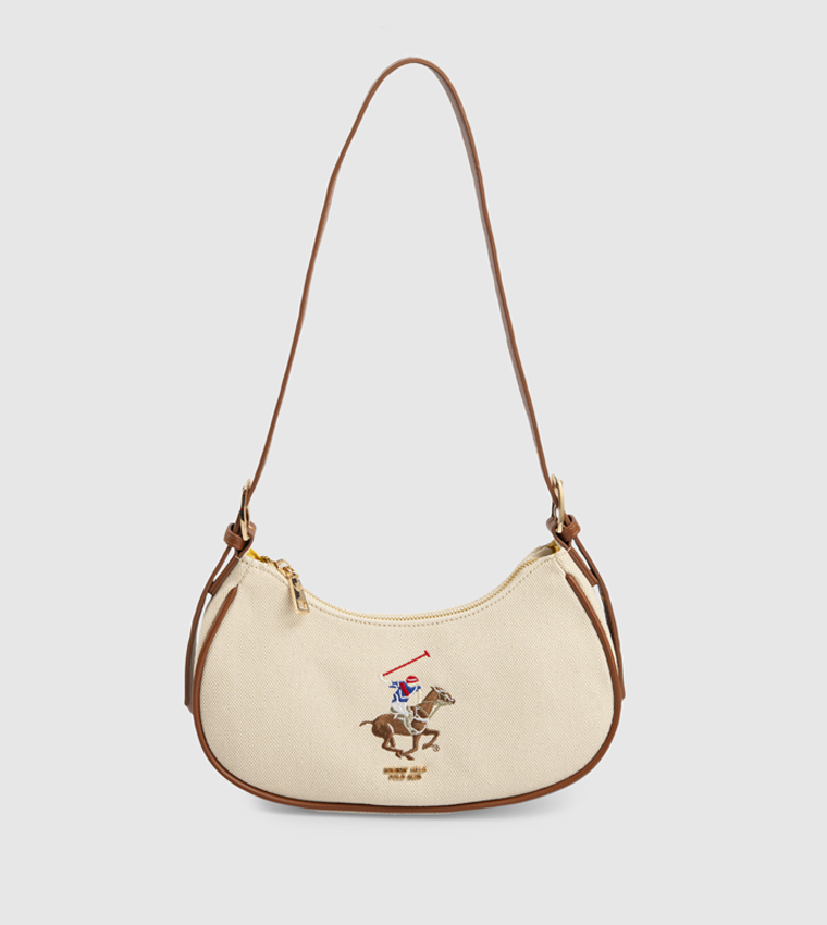 Logo Embroidered Hobo Bag