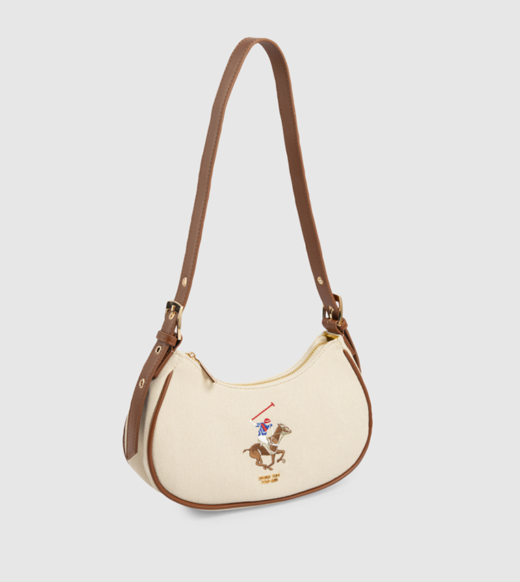Logo Embroidered Hobo Bag
