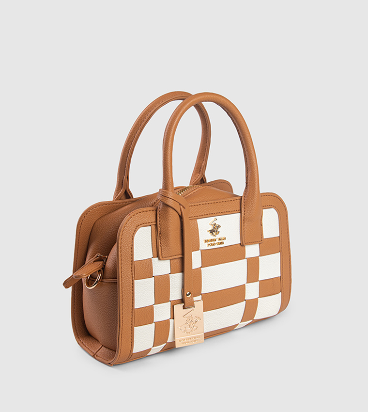 Basket Weave Satchel Bag