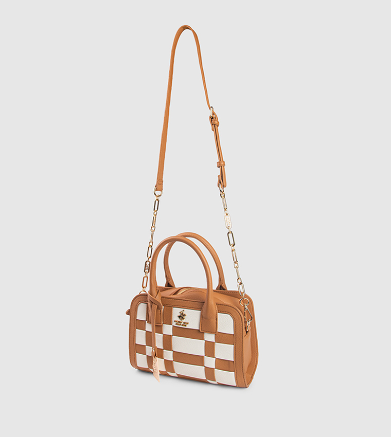Basket Weave Satchel Bag