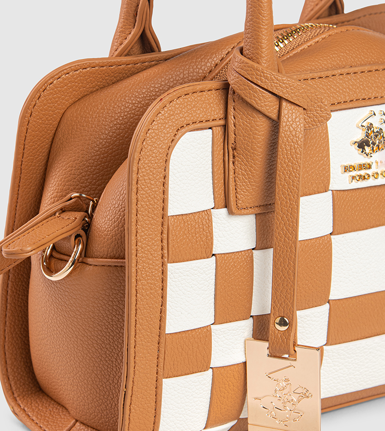 Basket Weave Satchel Bag