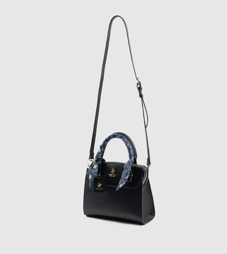 Scarf Detail Satchel Bag